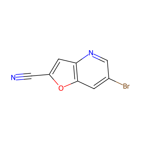 6-Bromofuro[3,2-b]pyridine-2-carbonitrile结构图