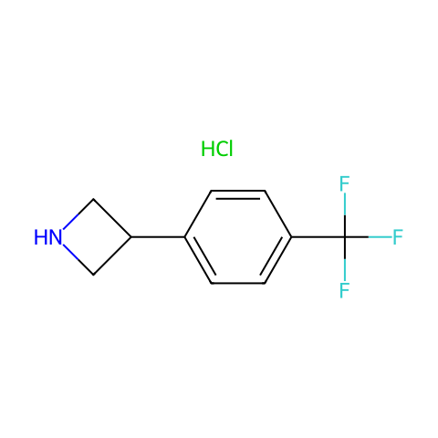 3-(4-(TRIFLUOROMETHYL)PHENYL)AZETIDINE HYDROCHLORIDE结构图