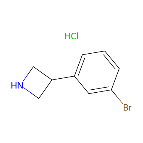 3-(3-溴苯基)氮杂环丁烷盐酸盐结构图