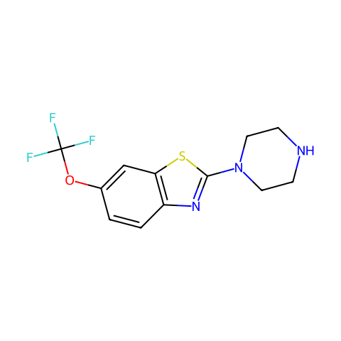2-PIPERAZIN-1-YL-6-(TRIFLUOROMETHOXY)-1,3-BENZOTHIAZOLE结构图