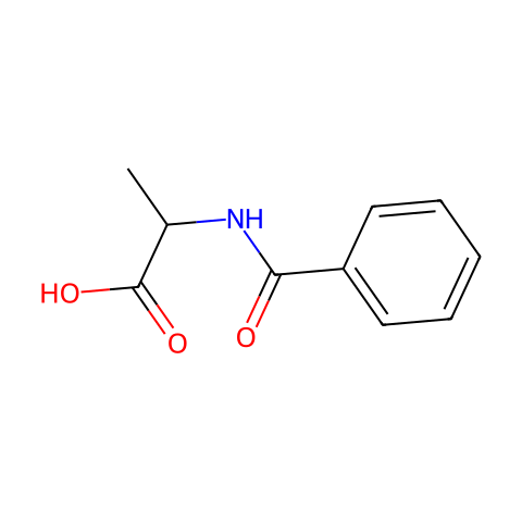 苯甲酰-DL-丙氨酸结构图