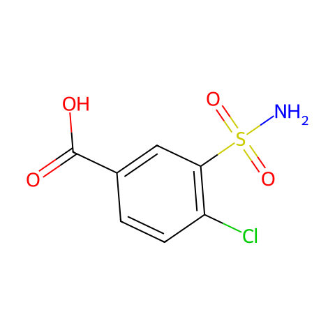 4-氯-3-磺酰氨基苯甲酸结构图