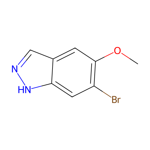 6-溴-5甲氧基-引唑结构图