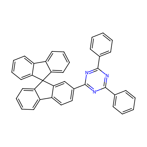 2-(9,9'-螺双[芴]-2-基)-4,6-二苯基-1,3,5-三嗪结构图