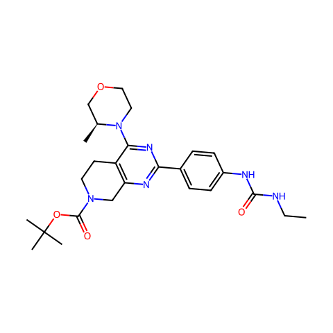 Pyrido[3,4-d]pyrimidine-7(6H)-carboxylic acid, 2-[4-[[(ethylamino)carbonyl]amino]phenyl]-5,8-dihydro-4-[(3S)-3-methyl-4-morpholi结构图