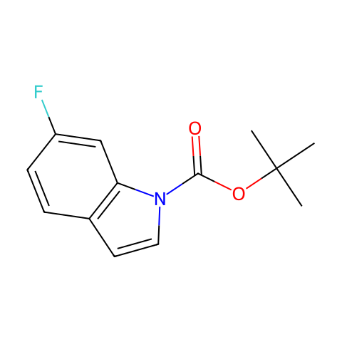 N-(Boc)-6-Fluoro-Indole结构图