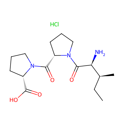 H-Ile-Pro-Pro-OH hydrochloride结构图