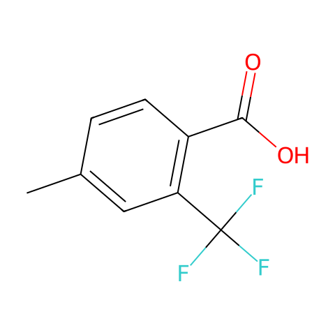 4-甲基-2-(三氟甲基)苯甲酸结构图