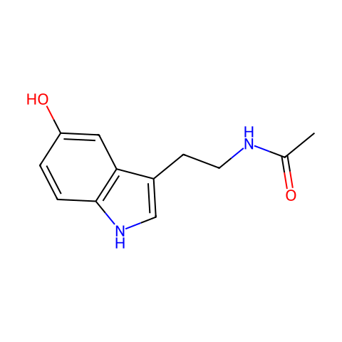 N-乙酰-5-羟基色胺结构图