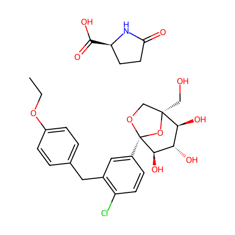 厄特格列嗪L-焦谷氨酸结构图