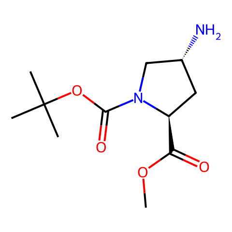 N-Boc-trans-4-amino-L-proline methyl ester结构图