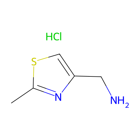 2-甲基-1,3-噻唑-4-基)甲胺盐酸盐结构图