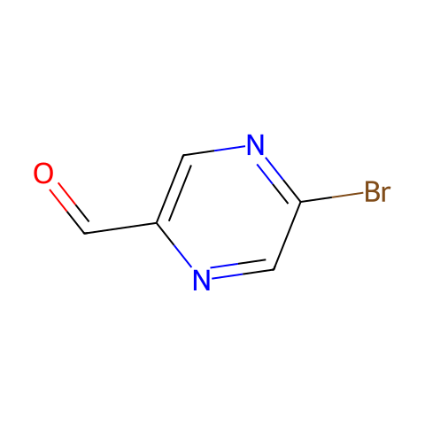 5-bromopyrazine-2-carbaldehyde结构图