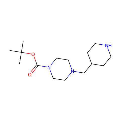 tert-butyl 4-(4-piperidylmethyl)piperazine-1-carboxylate结构图