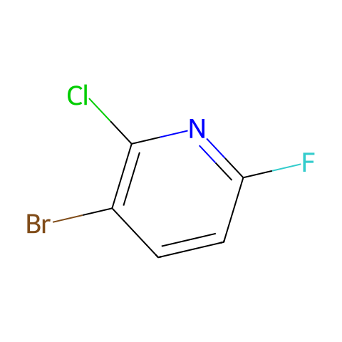 3-bromo-2-chloro-6-fluoro-pyridine结构图