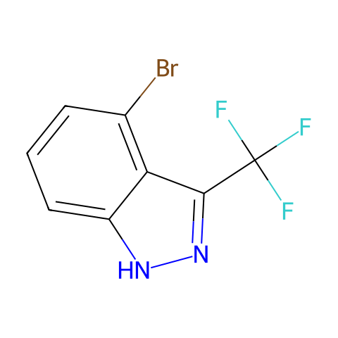 1H-吲唑,4-溴-3-(三氟甲基)结构图