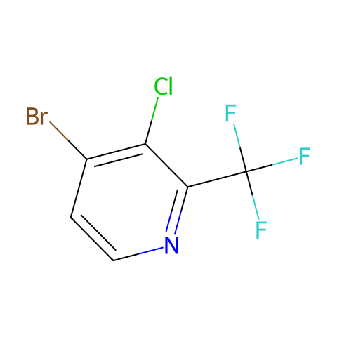 4-bromo-3-chloro-2-(trifluoromethyl)pyridine结构图