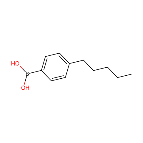 4-正戊(烷)基苯硼酸结构图
