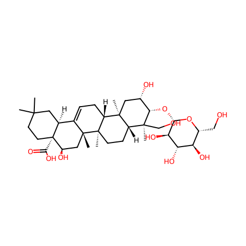 远志酸-3-O-β-D-吡喃葡萄糖苷结构图