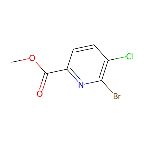 6-Bromo-5-chloro-2-pyridinecarboxylic Acid Methyl Ester结构图