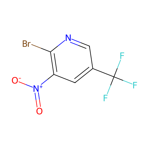 2-溴-3-硝基-5-(三氟甲基)吡啶结构图