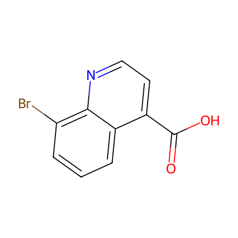 8-Bromoquinoline-4-carboxylic acid结构图