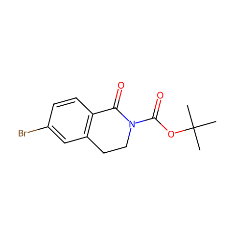 6-溴-1-氧代-3,4-二氢异喹啉-2(1H)-羧酸叔丁酯结构图