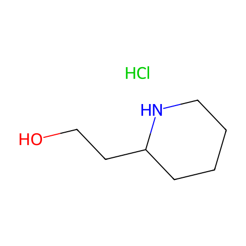 2-(哌啶-2-基)乙醇盐酸盐结构图