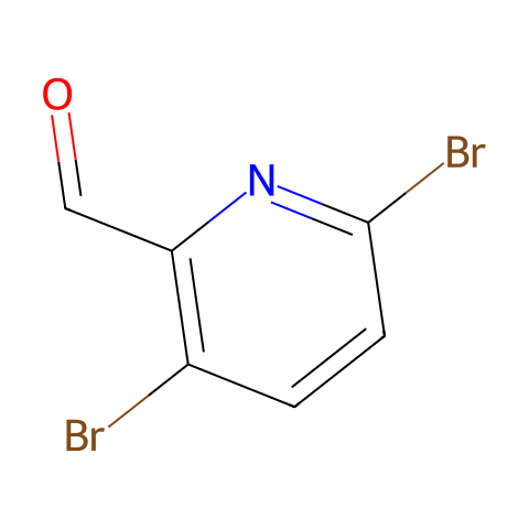 3,6-dibromopyridine-2-carbaldehyde结构图
