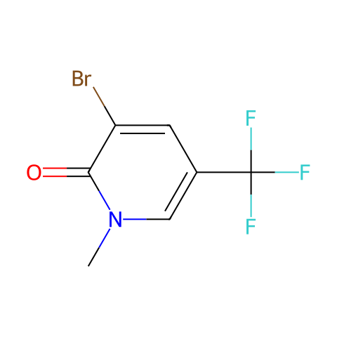 3-BROMO-1-METHYL-5-(TRIFLUOROMETHYL)PYRIDIN-2(1H)-ONE结构图