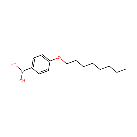 4-n-辛氧基苯硼酸 (含不同量的酸酐)结构图