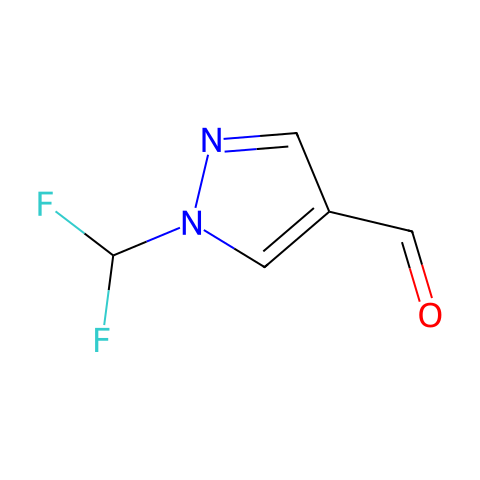 1-(difluoromethyl)-1H-pyrazole-4-carbaldehyde结构图