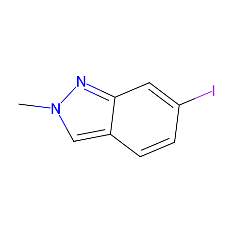 6-碘-2-甲基-2H-吲唑结构图