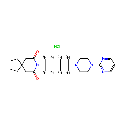 盐酸丁螺环酮-d8结构图