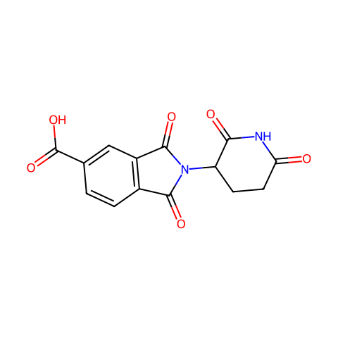 2-(2,6-二氧杂哌啶-3-基)-1,3-二氧异吲哚啉-5-羧酸结构图