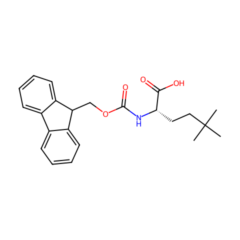 (2S)-2-(9H-fluoren-9-ylmethoxycarbonylamino)-5,5-dimethyl-hexanoic acid结构图