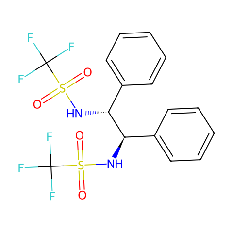 (R,R)-N,N'-双(三氟甲烷磺酰)-1,2-二苯基乙二胺结构图