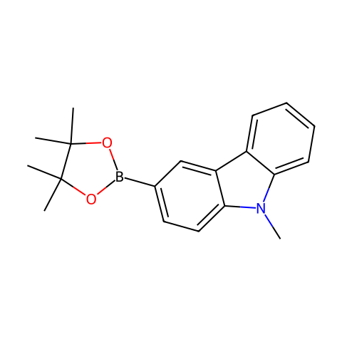 9-甲基咔唑-3-硼酸频哪酯结构图