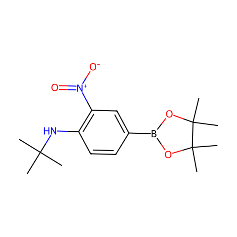 4-(N-T-BUTYLAMINO)-3-NITROPHENYLBORONIC ACID, PINACOL ESTER结构图