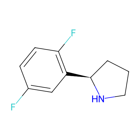 2-(2,5-二氟苯基)吡咯烷结构图