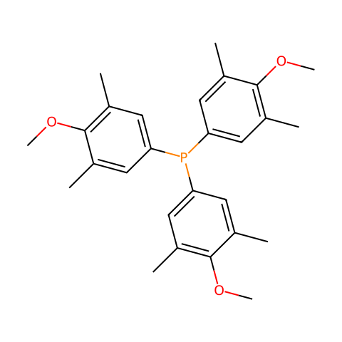 三（4 -甲氧基- 3 ,5 -二甲苯基）膦结构图