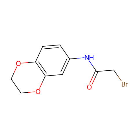 2-溴-N-(2,3-二氢苯并[b][1,4]二噁烷-6-基)乙酰胺结构图