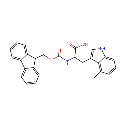 Fmoc-4-methyl-DL-tryptophan结构图