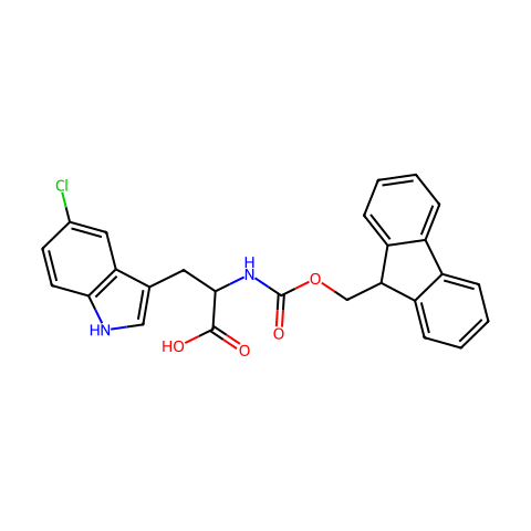 Fmoc-5-氯-DL-色氨酸结构图