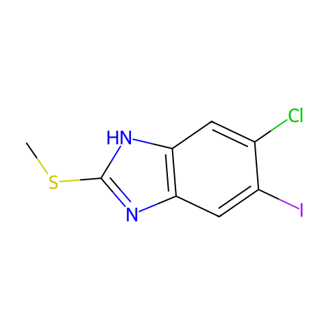 6-chloro-5-iodo-2-(Methylthio)-1H-benziMidazole结构图