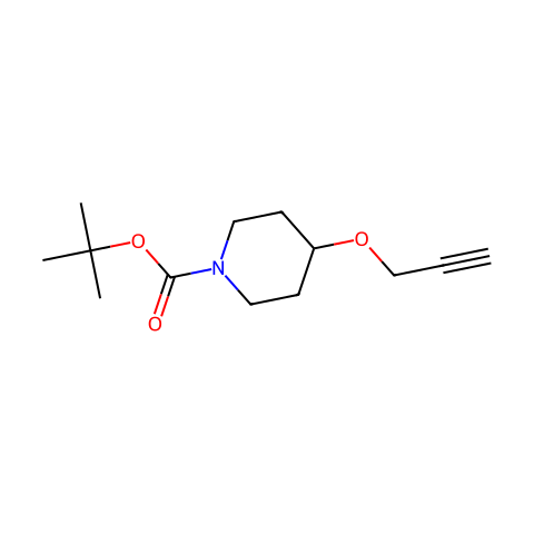 tert-butyl 4-prop-2-ynoxypiperidine-1-carboxylate结构图