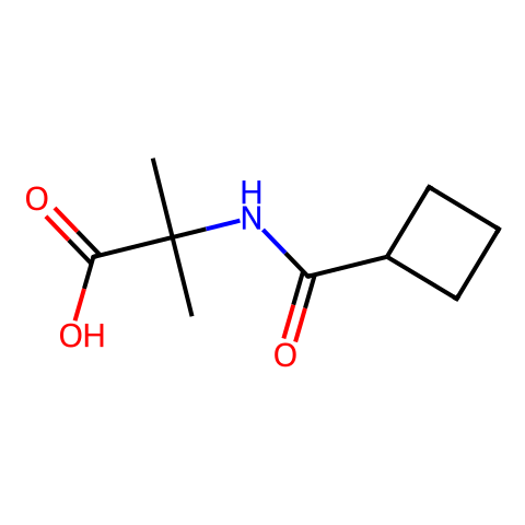 N-(Cyclobutylcarbonyl)-2-methylalanine结构图