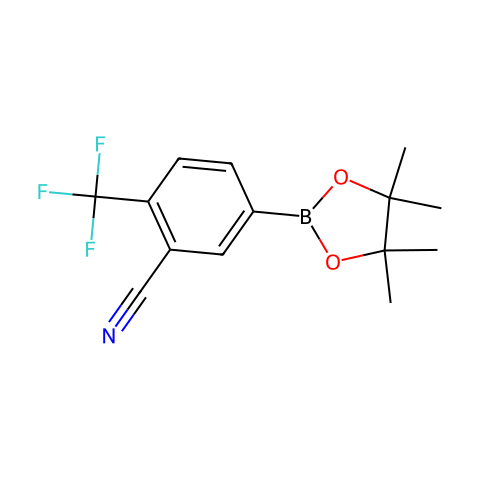 Benzonitrile, 5-(4,4,5,5-tetramethyl-1,3,2-dioxaborolan-2-yl)-2-(trifluoromethyl)-结构图