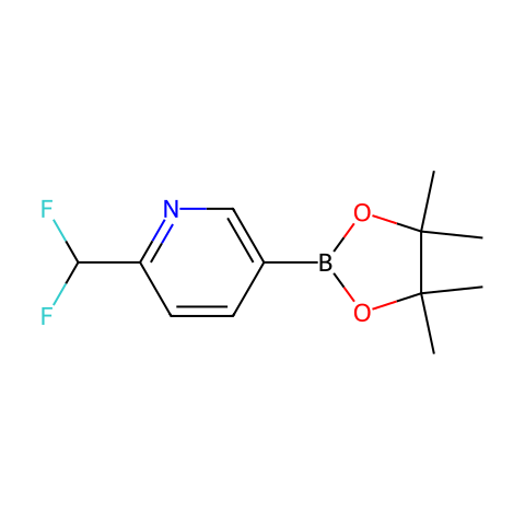 2-(difluoromethyl)-5-(4,4,5,5-tetramethyl-1,3,2-dioxaborolan-2-yl)pyridine结构图