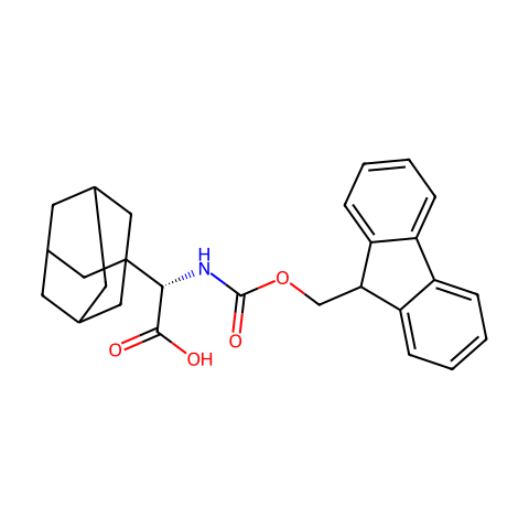 (S) -Fmoc-1-金刚烷基甘氨酸结构图